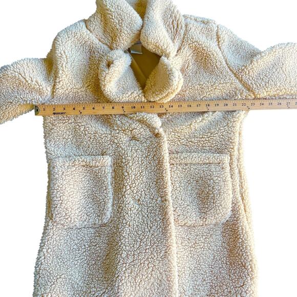 C&C California Coat Womens Medium Beige Faux Shearling Sherpa Teddy Jacket Cozy - Picture 8 of 9
